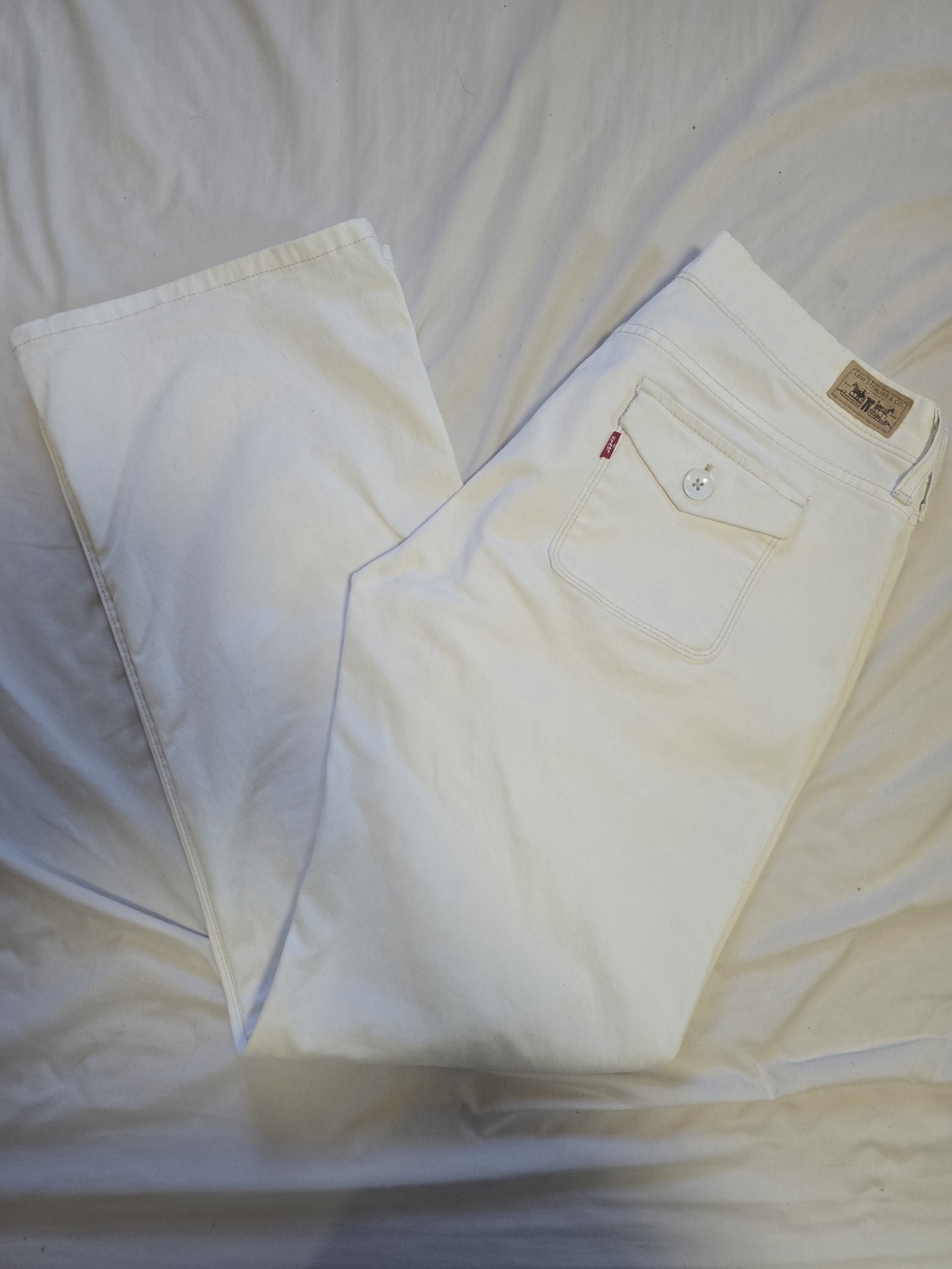 Levi's 545 Low Boot Cut White Jeans Women's Size 12 Medium